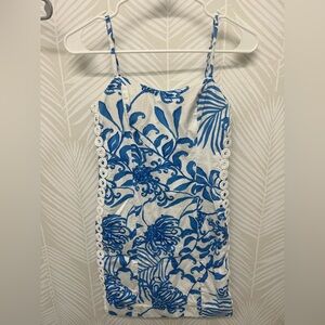 Lilly Pulitzer Shelli Stretch Dress - Resort White Glisten In The Sun Size 00